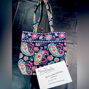 Vera Bradley Toggle Tote in Retired Petal Paisley Pattern